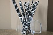 25 Halloween straws ghost pattern
