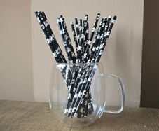 25 Halloween straws ghost pattern
