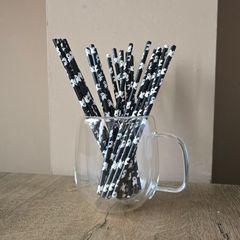 25 Halloween straws ghost pattern