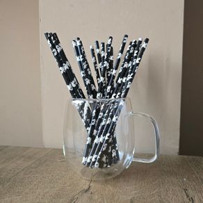 25 Halloween straws ghost pattern