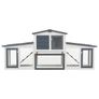 Large Rabbit Hutch Grey 204x45x85 cm Image 3
