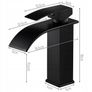 Modern Black Waterfall Basin Tap New Image 2