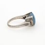 925 Vintage Sterling Silver & Blue Chalcedony Ring Image 6