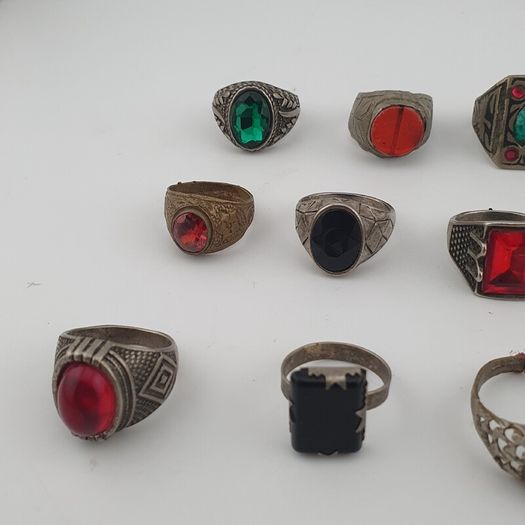 Antique Heritage Ring Collection 15 Rustic Brass Jewellery Pieces
