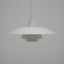 Vintage White Pendant Light PH4/3 by Poul Henningsen for Louis Poulsen, Denmark, 1970s. Image 2