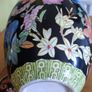 Vintage Black Porcelain Chinese Famille Rose Jar Urn Image 7