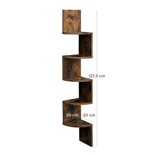 New 5 Tier Corner Shelf Floating Wall Shelves - FREE P&P