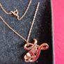 Sterling silver,gold plated with diamonds,pendant Image 3