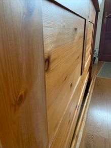 solid pine king bed frame