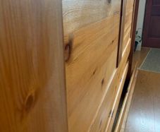 solid pine king bed frame