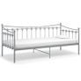 Sofa Bed Frame Grey Metal 90x200 cm Image 2