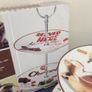 Vintage Shabby Chic Carte Postale Pieces - Table Mats, Rectangular Cake Plate, 2 Tier Cake Plate, Garden Bucket ( small) , Hard Back Notebook. Image 5