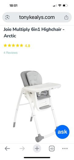 high chair pink, jole, 6-in-1 multifunctional