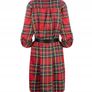 Checkered shirt dress with unisize belt Image 5