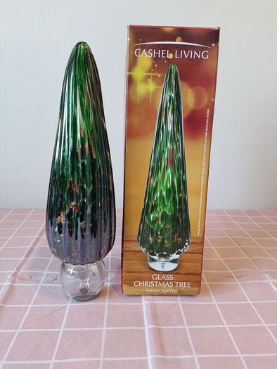 Cashel Living Handcrafted Glass Christmas Tree (approx. 32 cm)