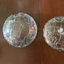 Vintage Riccardo Glass Lidded Dish, Floral Embossed Lattice Design Image 3