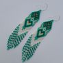 Turquoise Mermaid earrings, silver ear hook Image 6