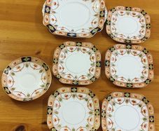 Colclough Genuine Bone China Tea / Cake Set 1950s London England