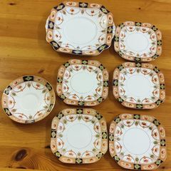 Colclough Genuine Bone China Tea / Cake Set 1950s London England
