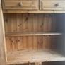Waxed Pine Bookcase/Dresser, glass cabinet drinks, 2 drawer coffee table Image 8