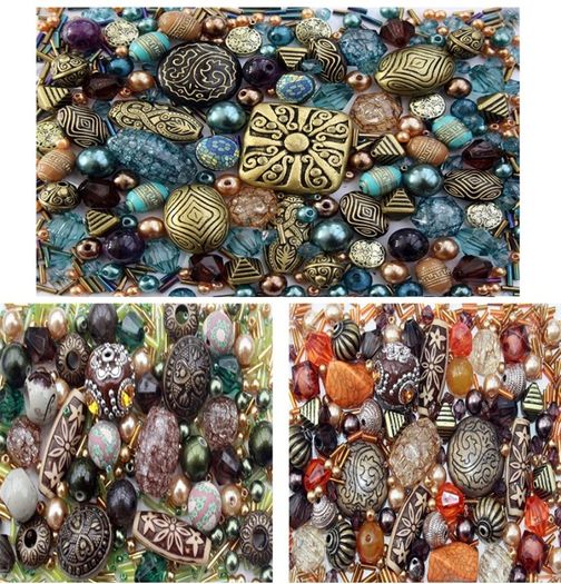 Approx 1000 Jewellery Beads 250g includes 3 x sets of Jade, Orange & Brown Green Jewellery Making Mixed Beads (FREE POSTAGE)