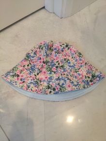Reversible girls sun hat