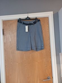 Panthers Lady  Check Shorts.   S.12. B.N.W.T