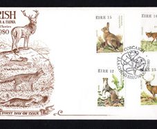 1980 Ireland Fauna & Flora Wildlife Commemorative Stamp Illustrated Hibernian First Day Cover (FDC) with Cork pictorial cancel