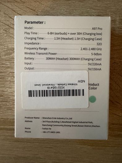 Xinwld A97 Pro True Wireless Earbuds | Brand New & Sealed