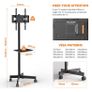 TV Stand with Floor Mount Wheels for Flat Plasma/LCD/LED TVs up to 65 Inches Image 2
