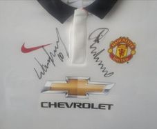 Wayne Rooney Gary Neville signed MANCHESTER UNITED shirt