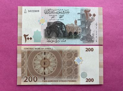 Syria 200 Pounds  2021  ( Uncirculated )