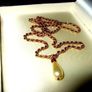 Vintage Hallmarked 'Rope' Chain & Teardrop Pendant Image 2