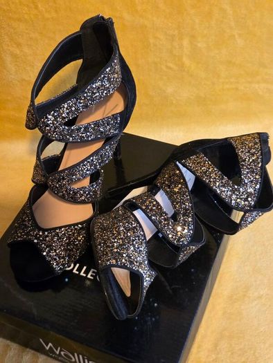 Gold encrusted heels by Wallis UK, size 7