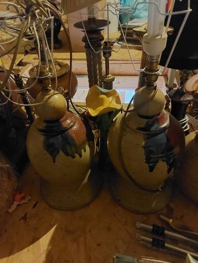 old vintage lamps from the 70s and 80s
