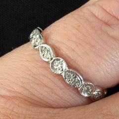 9ct white gold eternity/wedding ring