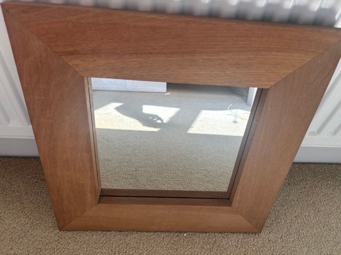 Mirror -Habitat Solid Hardwood Square Wall Mirror (40cm x 40cm)