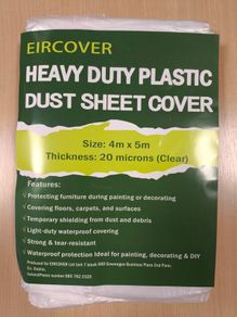 Plastic dust sheet 4m x 5m (13' x 16')