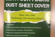 Plastic dust sheet 4m x 5m (13' x 16')