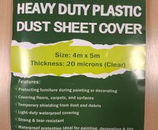 Plastic dust sheet 4m x 5m (13' x 16')