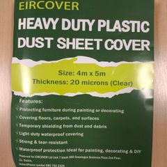 Plastic dust sheet 4m x 5m (13' x 16')