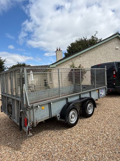 12x6 Ifor Williams Plant Trailer c/w high mesh