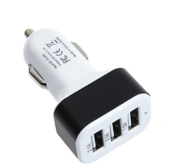 USB Fast Charger Car Plug 3 USB Port