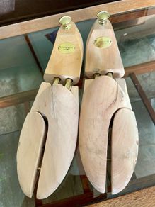 Vintage Gentlemen Sculpted Wooden Shoe Trees Set Size 10 or 43 Fitzpatricks Shoes
