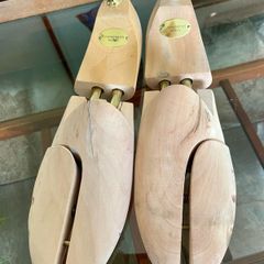 Vintage Gentlemen Sculpted Wooden Shoe Trees Set Size 10 or 43 Fitzpatricks Shoes