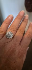 9kt gold ring, CZ