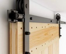Sliding Barn Door Kit 5FT/152CM Black Heavy Duty Barn Door Sliding Hardware Track Kit for Single Wood Door 76CM Wide