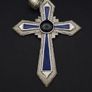 Ridiculously Large Enameled Silver Cross Pendant Image 10
