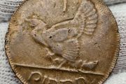 Ireland 1968 1d Penny Mint Error Struck on Defective Planchet Tin Planchet