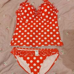 Brand new F&F red polka dot halter neck tankini swimsuit  size UK10 cup 38C Postage included